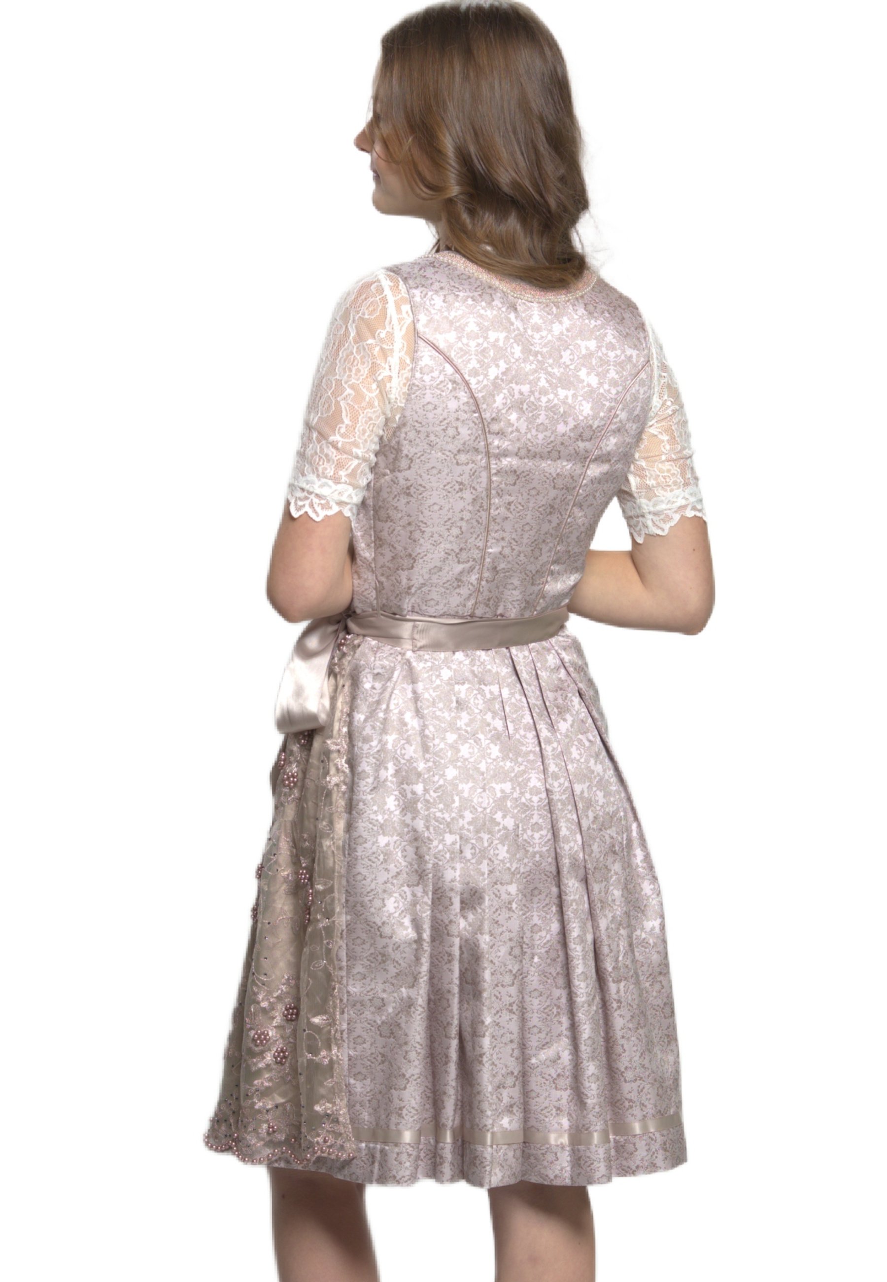 Dirndl Adele Rosé – Trachtenkleid Oktoberfest inkl. Schürze Damen - Bild 9 von 42